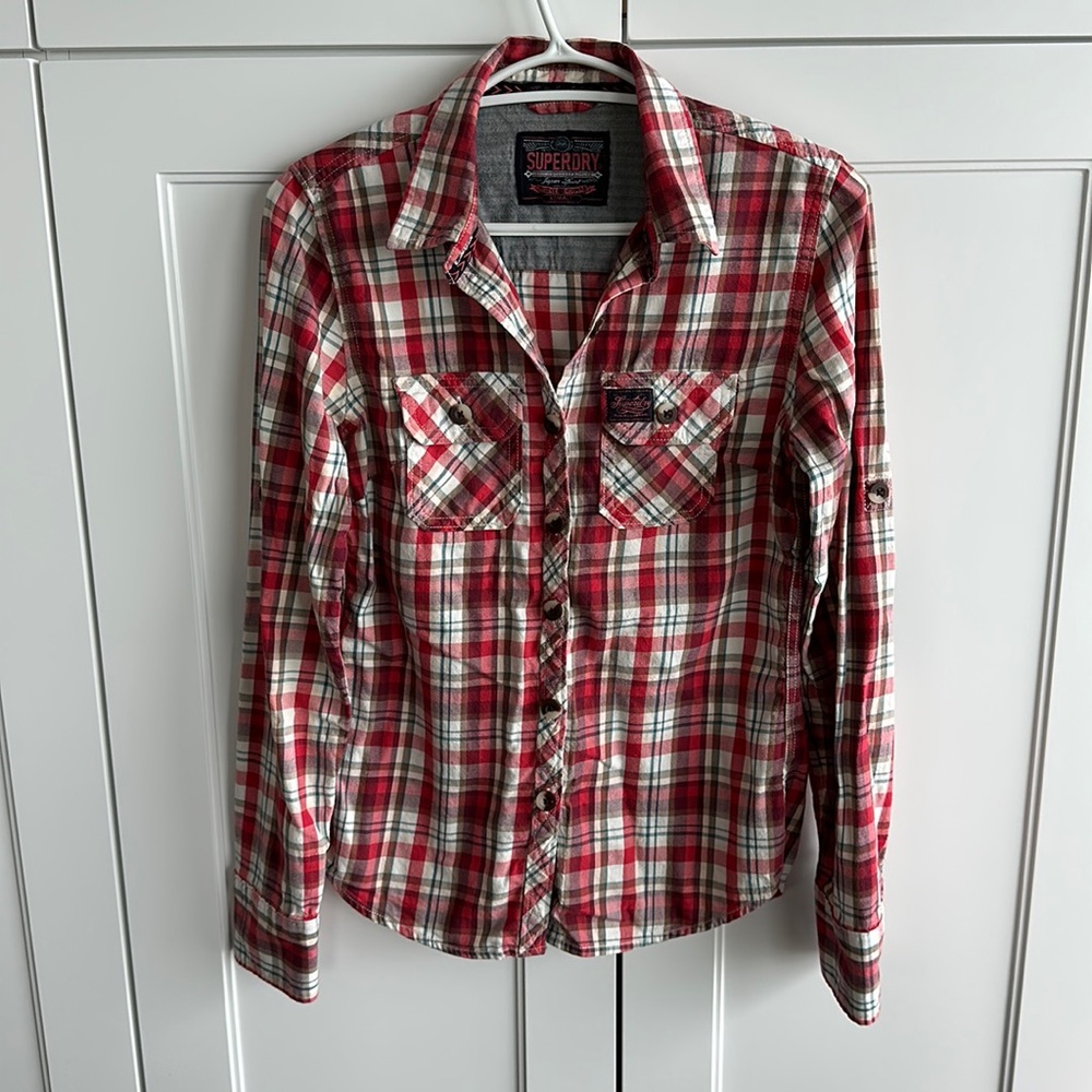 2/$35 Superdry plaid shirt